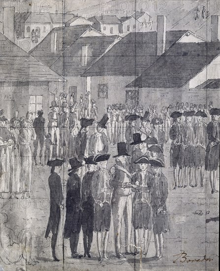 MALAESPINA 1754/1810
BORRADOR DEL REGIMIENTO DE LOS OFICIALES EN BAJA BOTANICA - DIBUJO - S XVIII - DETALLE
MADRID, MUSEO DE AMERICA
MADRID