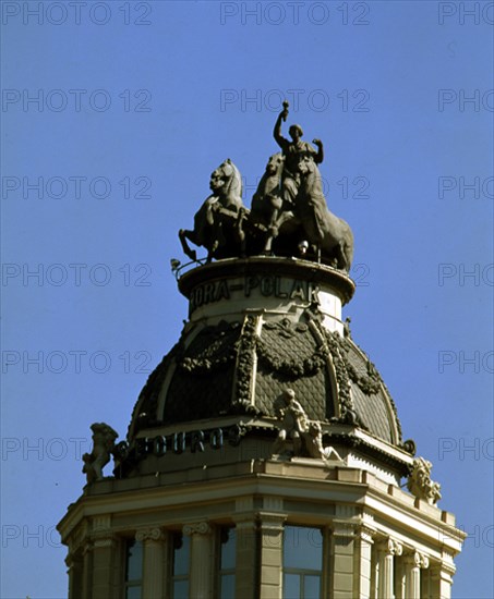 MONASTERIO ARRILLAGA JOSE
CUADRIGA QUE REMATA EL EDIFICIO SIMBOLO DEL CARRO DE LA AURORA - 1926
MADRID, ASEGURADORA AURORA POLAR
MADRID
