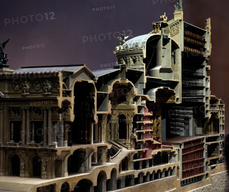Section of the Paris Opera Garnier