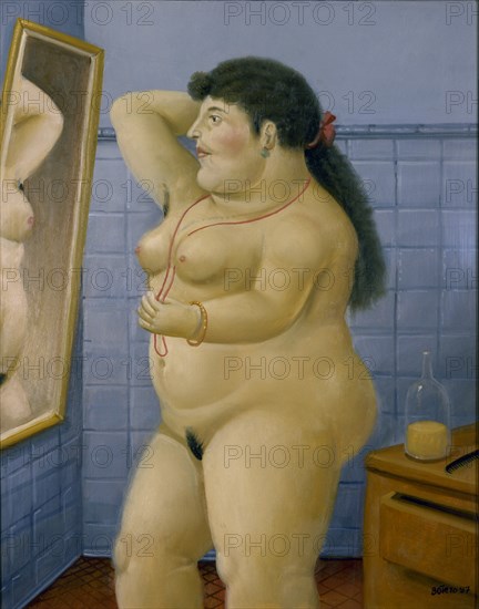 BOTERO FERNANDO 1932
(MUJER DESNUDA FRENTE UN ESPEJO) - S XX
MADRID, COLECCION MANUEL MUÑOZ
MADRID