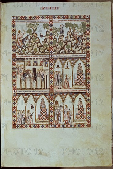 ALFONSO X EL SABIO 1221/84
MTI1-CANTIGA STA MARIA Nº 44-F64R-CABALLERO RECUPERA SU AZOR GRACIAS A LA VIRGEN-S XIII
SAN LORENZO DEL ESCORIAL, MONASTERIO-BIBLIOTECA
MADRID