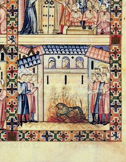 ALFONSO X EL SABIO 1221/84
D-MS.B.R.20- CANTIGA STA MARIA-Nº294-F20-F-JUGADORA QUEMADA POR BLASFEMA EN APULIA-S XIII
FLORENCIA, BIBLIOTECA NACIONAL
ITALIA