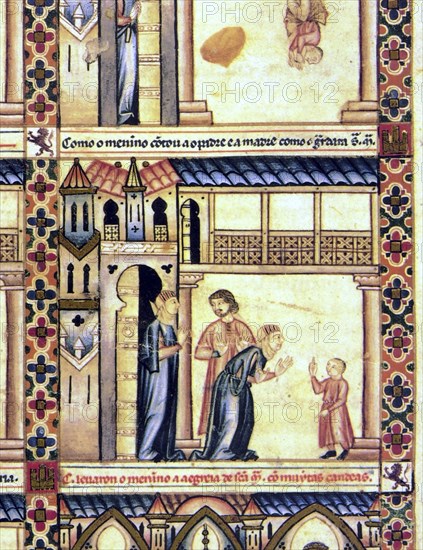 ALFONSO X EL SABIO 1221/84
D-MS.B.R.20-CANTIGA STA MARIA-Nº282-F80-D-CASA SEGOVIANA-NIÑO CUENTA A SUS PADRES SU ACCIDENTE
FLORENCIA, BIBLIOTECA NACIONAL
ITALIA