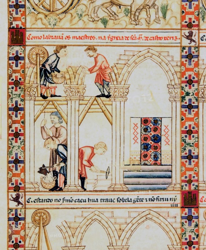 ALFONSO X EL SABIO 1221/84
D-MS.B.R.20-CANTIGA STA MARIA-Nº266-F84-C-OBREROS ANTES DE CIMBRAR LA NAVE EN STA Mº DE CASTROJERIZ
FLORENCIA, BIBLIOTECA NACIONAL
ITALIA