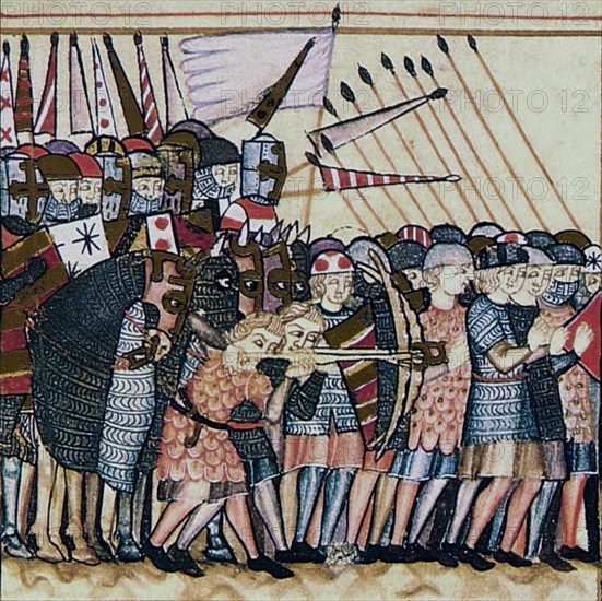 ALFONSO X EL SABIO 1221/84
D-MS.B.R.20- CANTIGA STA MARIA-F16-A-BATALLA
FLORENCIA, BIBLIOTECA NACIONAL
ITALIA