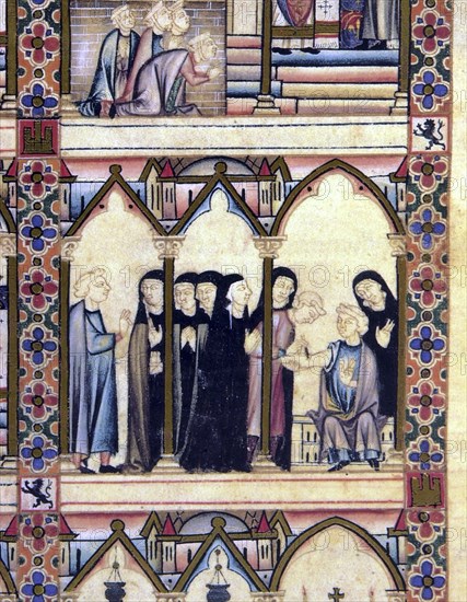 ALFONSO X EL SABIO 1221/84
D-MS.B.R.20- CANTIGA STA MARIA-F117V-D-HOMBRE ES CURADO EN UN CONVENTO DE MONJAS- XIII
FLORENCIA, BIBLIOTECA NACIONAL
ITALIA

This image is not downloadable. Contact us for the high res.