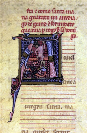ALFONSO X EL SABIO 1221/84
D-MS.B.R.20- CANTIGA STA MARIA-F38-LETRA CAPITULAR-LETRA A-SAN MIGUEL-MINIATURA GOTICA-S XIII
FLORENCIA, BIBLIOTECA NACIONAL
ITALIA

This image is not downloadable. Contact us for the high res.