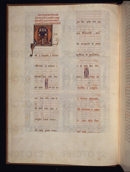 ALFONSO X EL SABIO 1221/84
MS B.R.20- CANTIGA STA MARIA Nº292 -F10V-TEXTO-ESTROFA EN VERSO GALAICO PORTUGUES- S XIII
FLORENCIA, BIBLIOTECA NACIONAL
ITALIA