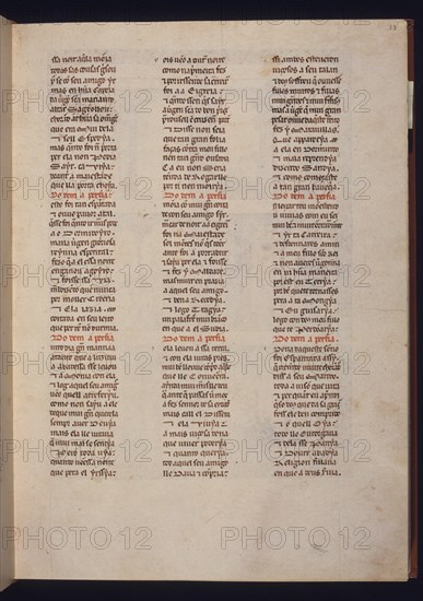 ALFONSO X EL SABIO 1221/84
MS B.R.20- CANTIGA STA MARIA Nº285-F33R-TEXTO-ESTROFA EN VERSO GALAICO PORTUGUES- S XIII
FLORENCIA, BIBLIOTECA NACIONAL
ITALIA