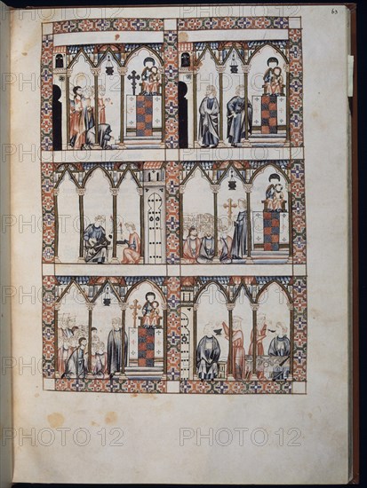 ALFONSO X EL SABIO 1221/84
MS B.R.20- CANTIGA STA MARIA Nº318-F63R-LA VIRGEN SE VENGA DEL CLERIGO QUE HURTA PLATA DE LA CRUZ
FLORENCIA, BIBLIOTECA NACIONAL
ITALIA

This image is not downloadable. Contact us for the high res.