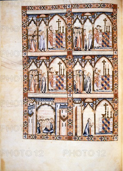 ALFONSO X EL SABIO 1221/84
CANTIGA STA MARIA Nº225-F86V-CLERIGO SE TRAGA UNA ARAÑA Y LE SALE LUEGO VIVA POR LA MANO-S XIII
FLORENCIA, BIBLIOTECA NACIONAL
ITALIA