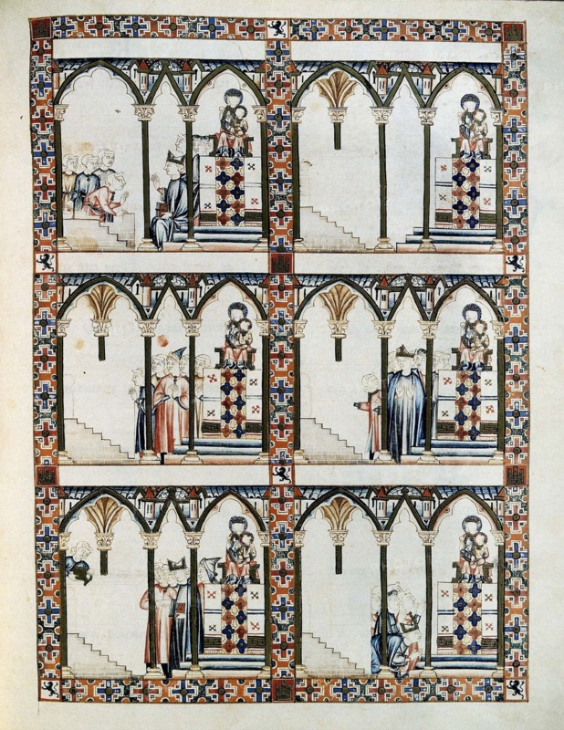 Alfonso X of Castile, Virgin Mary turning the Devil statue into black