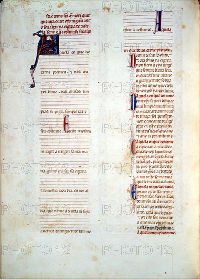 ALFONSO X EL SABIO 1221/84
MS B.R.20- CANTIGA STA MARIA Nº304-F98V-TEXTO-ESTROFA EN VERSO GALAICO PORTUGUES- S XIII
FLORENCIA, BIBLIOTECA NACIONAL
ITALIA