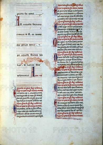 ALFONSO X EL SABIO 1221/84
MS B.R.20- CANTIGA STA MARIA Nº275-F103R-TEXTO-ESTROFA EN VERSO GALAICO PORTUGUES- S XIII
FLORENCIA, BIBLIOTECA NACIONAL
ITALIA