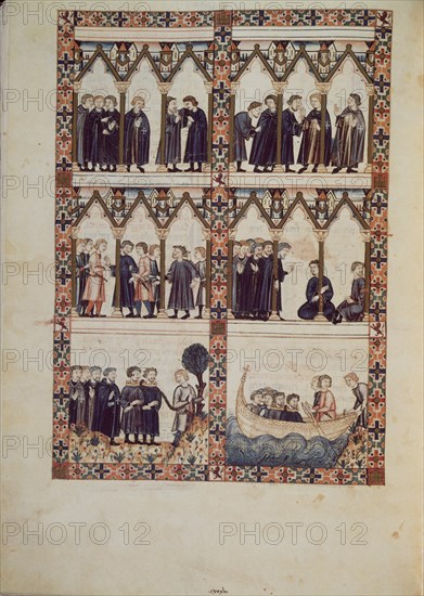 ALFONSO X EL SABIO 1221/84
CANTIGA STA MARIA Nº275-F103V-LA VIRGEN DE TERENA CURA DE RABIA A DOS FRAILES DE LA ORDEN DE S JUAN
FLORENCIA, BIBLIOTECA NACIONAL
ITALIA