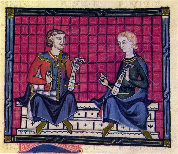ALFONSO X EL SABIO 1221/84
D-M.B.I.2-CANTIGA DE STA MARIA Nº110-F118R-CODICE DE LOS MUSICOS-RABEL MORISCO-S XIII MINIATURA
SAN LORENZO DEL ESCORIAL, MONASTERIO-BIBLIOTECA
MADRID

This image is not downloadable. Contact us for the high res.