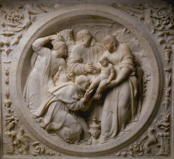FANCELLI DOMENICO 1469-1518 
D- MAUSOLEO REAL - EPIFANIA - TONDO DEL SEPULCRO DE JUANA LA LOCA Y FELIPE EL HERMOSO- 1517
GRANADA, CAPILLA REAL
GRANADA