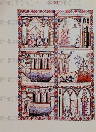 ALFONSO X EL SABIO 1221/84
MTI1-CANTIGA STA MARIA Nº111-F158V-UN CLERIGO SE AHOGA EN EL SENA CUANDO ACUDIA CON UN AMIGA
SAN LORENZO DEL ESCORIAL, MONASTERIO-BIBLIOTECA
MADRID

This image is not downloadable. Contact us for the high res.