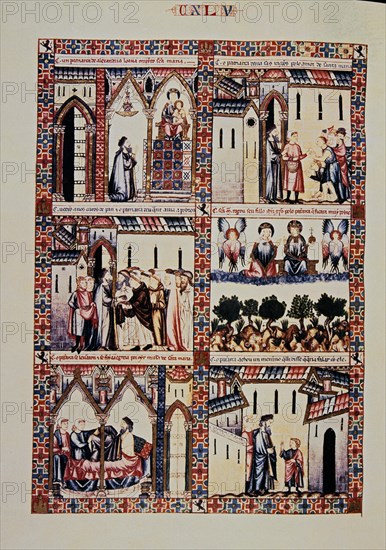 ALFONSO X EL SABIO 1221/84
MTI1-CANTIGA STA MARIA Nº145-F201V-SAN JUAN DE ALEJANDRIA DA CUANTO TIENE A LOS POBRES
SAN LORENZO DEL ESCORIAL, MONASTERIO-BIBLIOTECA
MADRID