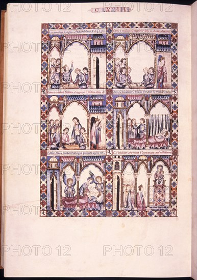 ALFONSO X EL SABIO 1221/84
MTI1-CANTIGA STA MARIA Nº174-F231V-JUGADOR DE DADOS BLASFEMO SE CORTA LA LENGUA ARREPENTIDO
SAN LORENZO DEL ESCORIAL, MONASTERIO-BIBLIOTECA
MADRID

This image is not downloadable. Contact us for the high res.