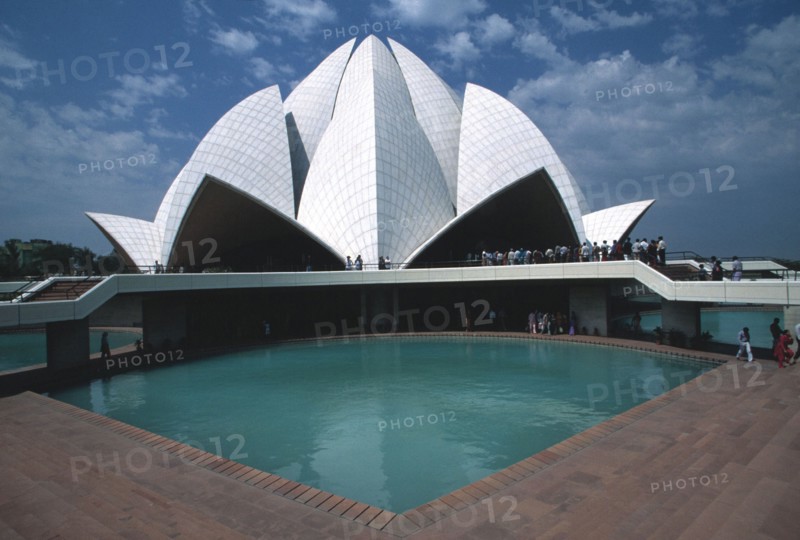 Le temple Baha`i à New Delhi, en Inde
