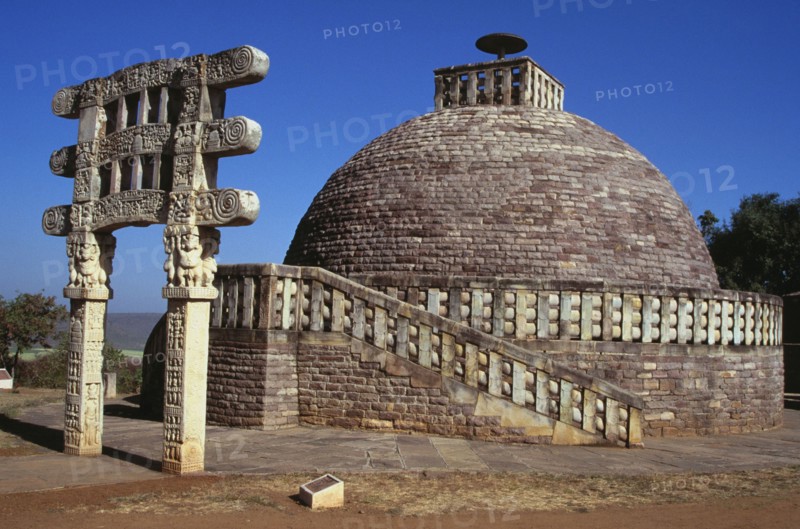 Le Sanchi Stupa, ou Grand Stupa, près de Bhopal