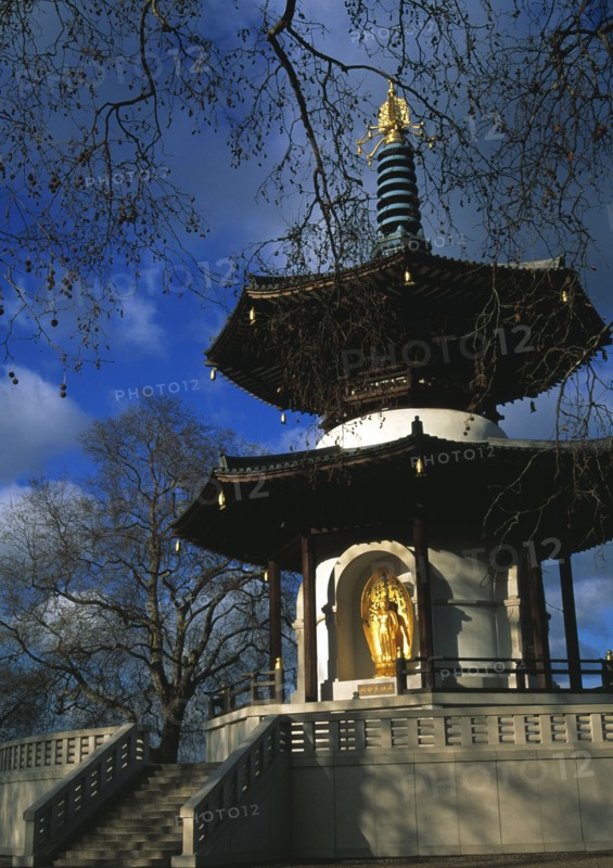 The Buddhist Peace Pagoda in Battersea Park, south London