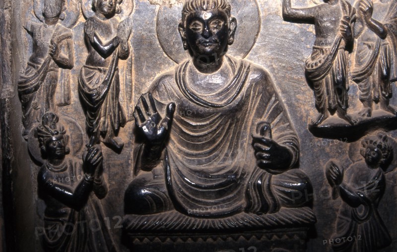 Relief en bronze issu de la civilisation Gandhara, 3e siècle av. J.C.