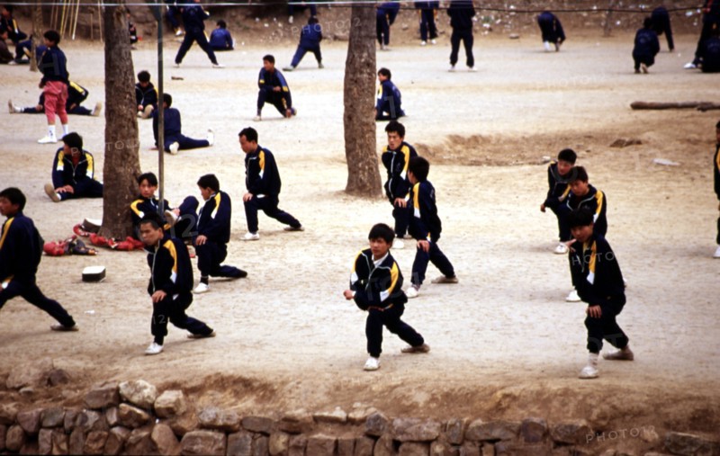Martial arts students at Shaolin Temple, home of zen buddhism