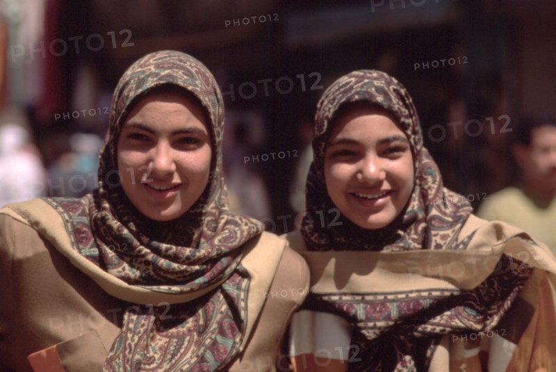 Muslim twin sisters in Egypt, Cairo