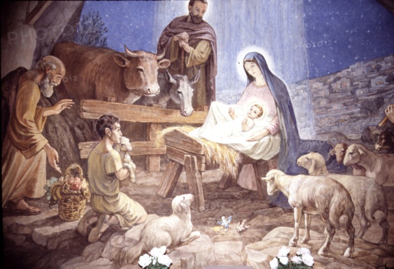 Fresque de la Nativité, à Bethléem