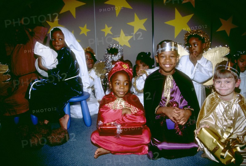 Children acting in Christmas Nativity play