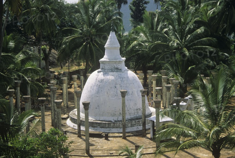 Ambasthale dagoba sacred Buddhist  site at Mihintale Sri Lanka