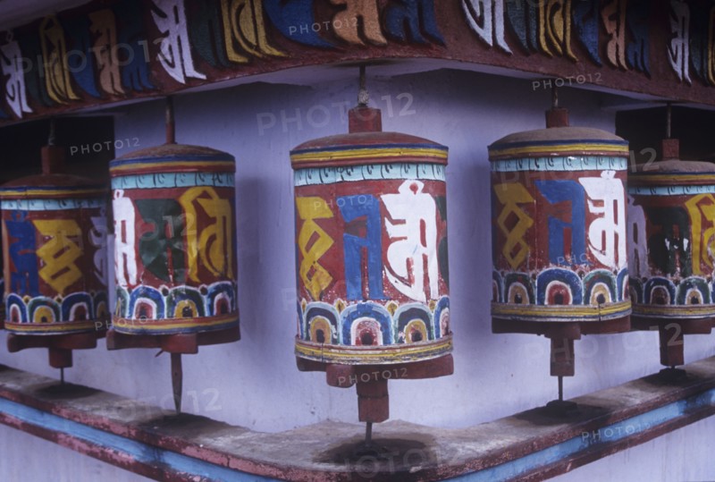 Buddhist prayer wheels Sikkim