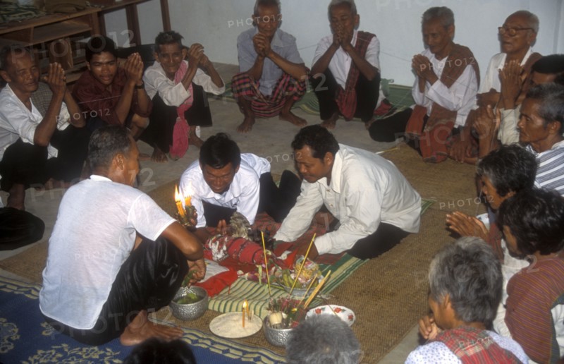 Buddhism ceremony for a school opening in Cambodia