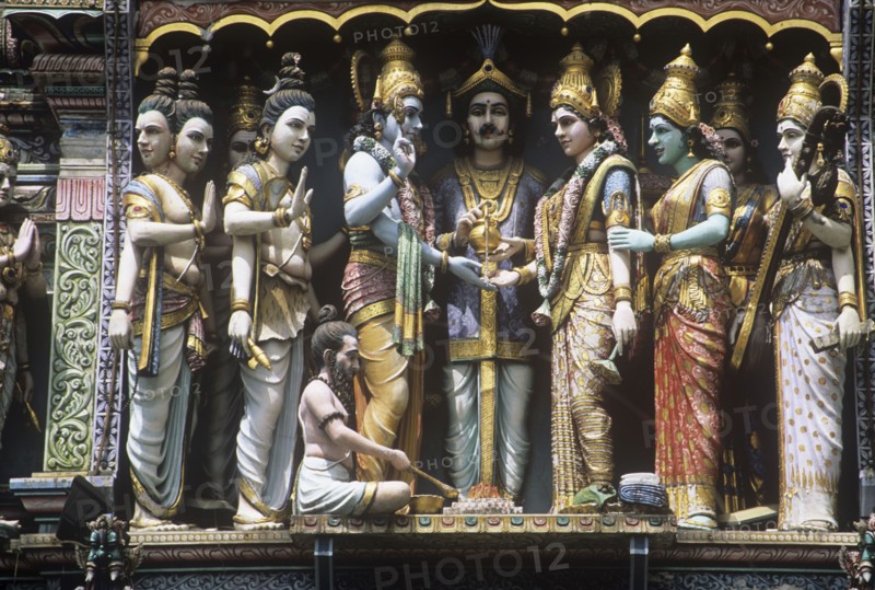 Pantheon of Hindu Godson the Hare Krishna Temple in Singapore