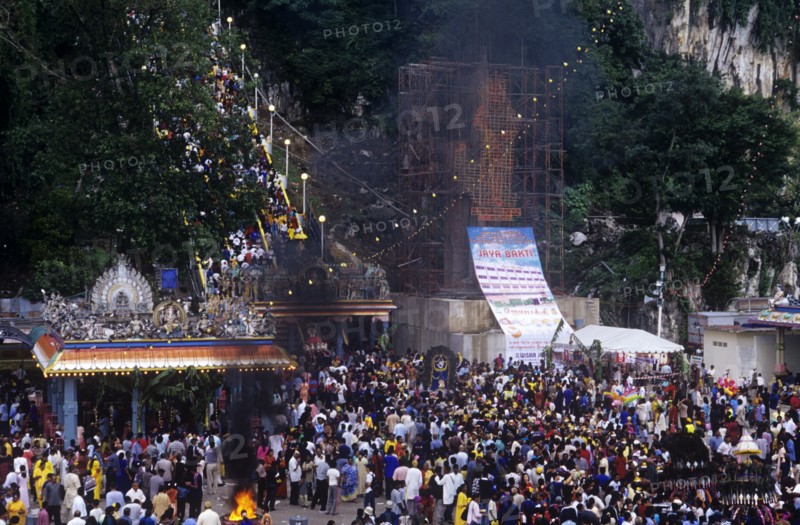 Hindu festival of Thaipusam at the Batu Caves in Kuala Lumpur Malaysia