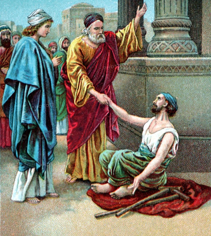 The lame man healed Acts 3:1-3-26 miracles of Jesus
