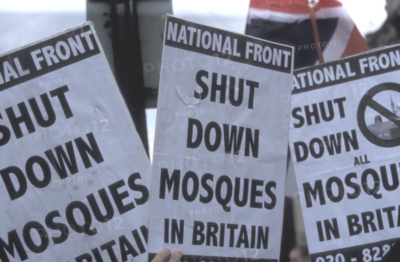 National Front right-wind demonstration against Islam
in Britain