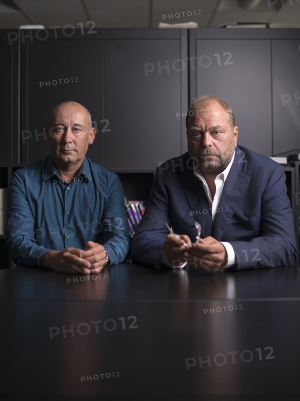 Loïc Sécher et son avocat Eric Dupond-Moretti