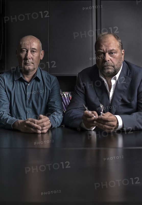 Loïc Sécher et son avocat Eric Dupond-Moretti