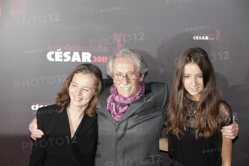 Jean Rochefort avec sa femme with his daughter, 2011