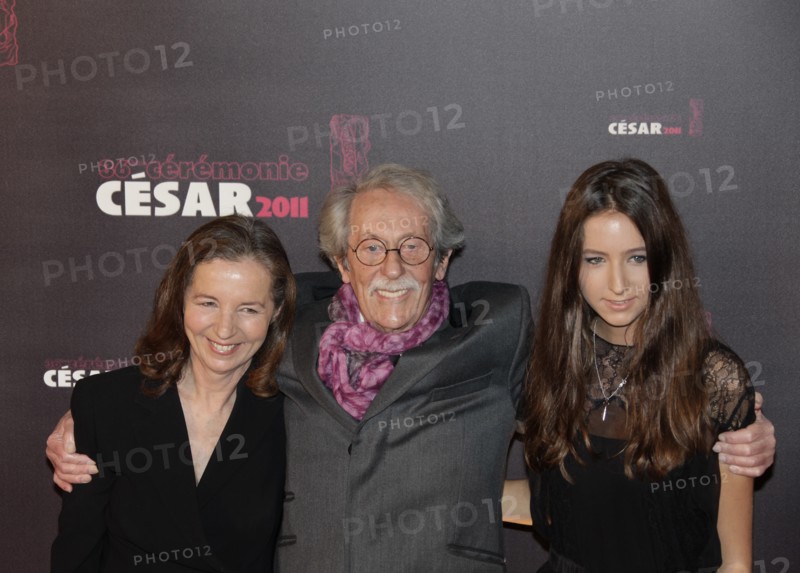 Jean Rochefort avec sa femme with his daughter, 2011