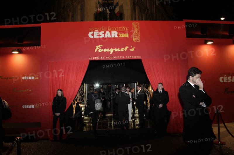 Entrance of the restaurant Le Fouquet's in Paris, 2011