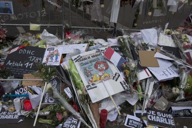 Hommage au lendemain de l'attentat de Charlie Hebdo, 2015