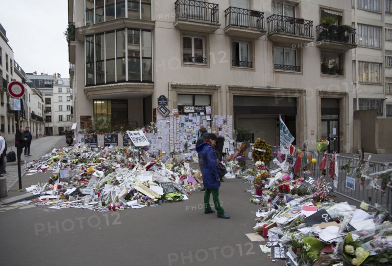 Hommage au lendemain de l'attentat de Charlie Hebdo, 2015