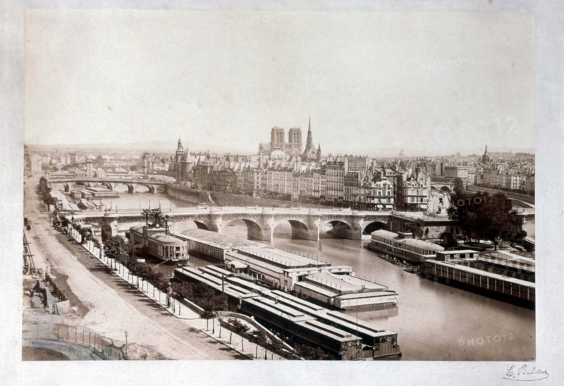 Baldus, Paris, Overall view taken from the Pont des Arts