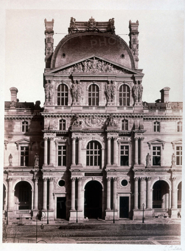 Baldus, Paris, Nouveau Louvre, Pavillon Richelieu, côté rue de Rivoli