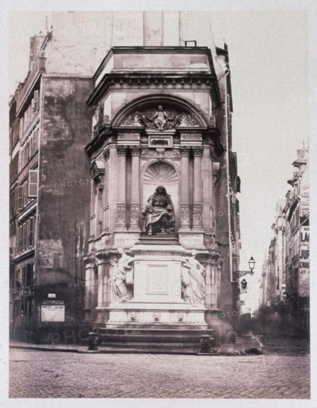 Baldus, Paris, Molière fountain, Rue de Richelieu