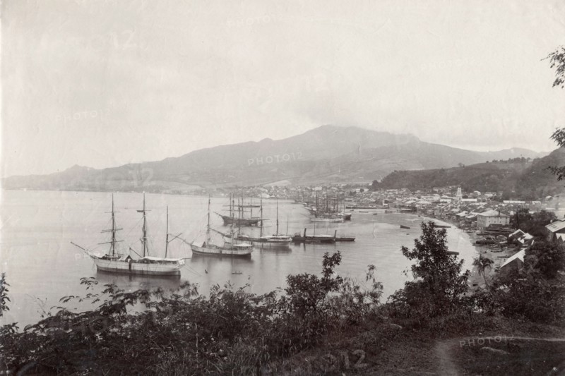 Antilles, vue de Saint-Pierre